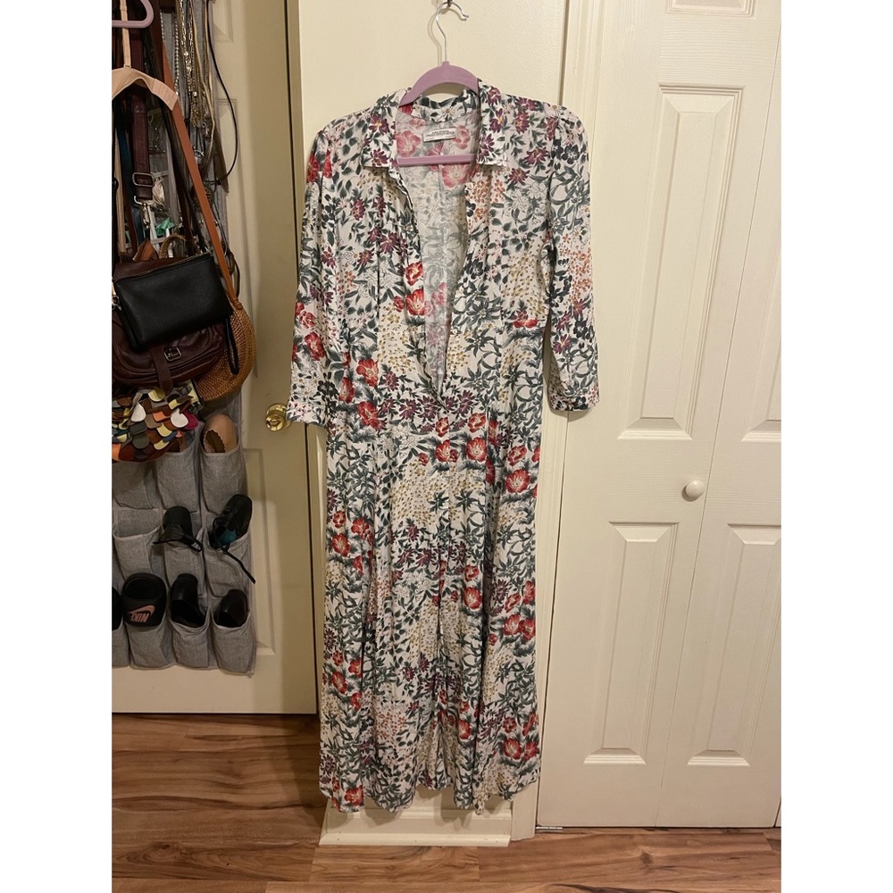 Zara Floral Long Sleeve Maxi